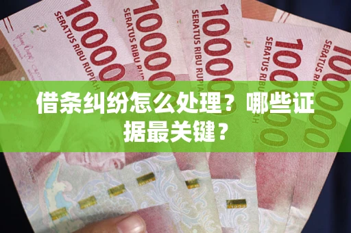 武汉借条纠纷怎么处理？哪些证据最关键？