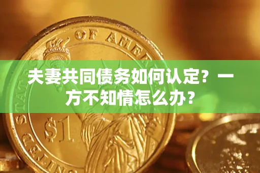 武汉夫妻共同债务如何认定？一方不知情怎么办？