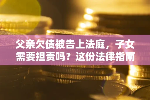 武汉父亲欠债被告上法庭，子女需要担责吗？这份法律指南必须看完