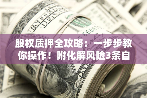 武汉股权质押全攻略：一步步教你操作！附化解风险3条自救法则