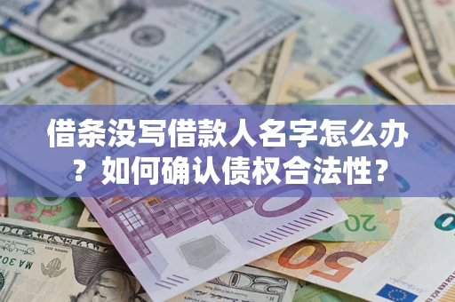 武汉借条没写借款人名字怎么办？如何确认债权合法性？