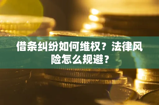 武汉借条纠纷如何维权？法律风险怎么规避？