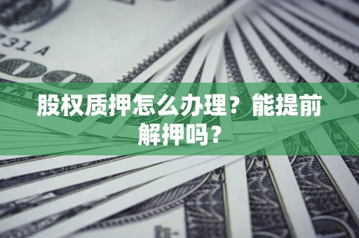 武汉股权质押怎么办理？能提前解押吗？