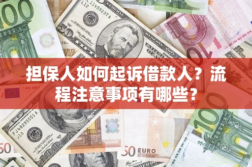 武汉担保人如何起诉借款人？流程注意事项有哪些？